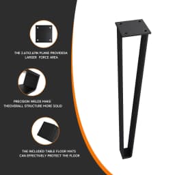 Voltsify Set of 4 Metal Trapezoid Furniture Legs Home DIY Accessories