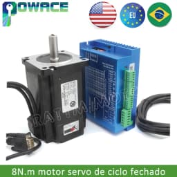 【BR US CZ】 8N.m Nema34 Closed Loop Servo Stepper Motor 116mm 8A 1230oz-in + 2HSS86 Driver CNC Controller Kit