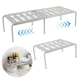 Extendable Kitchen Cabinet Organizer Shelf Food Seasoning Tableware Storage Rack Space Saving Rack Closet Organizer Holders