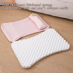 Ice Silk Pet Sofa Thickened Dog Bed Cooling Mat Detachable Pet Cushion Elastic Sponge Design for Medium Dogs with Pillow