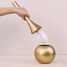 Golden High-end Cleaning Brush, Toilet Brush with Base, Household Brush with Long Handle, Suitable for Bathroom, Toilet