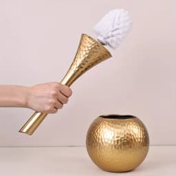 Golden High-end Cleaning Brush, Toilet Brush with Base, Household Brush with Long Handle, Suitable for Bathroom, Toilet