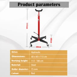 Transmission Jack 0.5T Heavy Duty Hydraulic Gearbox Auto Part Lifter Hoist Stand