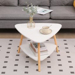 BonChoice Simple Coffee Table Sofa Side Table for Living Room, Modern End Table Bedside Tables Dinner Table Wooden