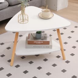 BonChoice Simple Coffee Table Sofa Side Table for Living Room, Modern End Table Bedside Tables Dinner Table Wooden