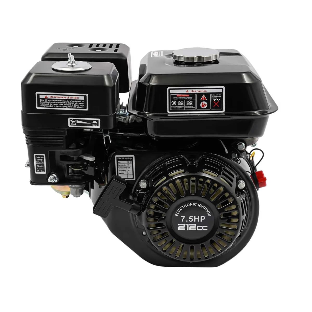 7.5HP 4-Stroke OHV Gasoline Engine 20mm Shaft 212CC 3600RPM Pull Start Air Cooled Petrol Engine for Generator Water Pump Go-Kart