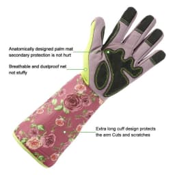 Elbow Protective Thorn Proof Ladies Garden Gauntlet with Long Sleeves Long Gardening Gloves for Women