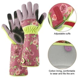Elbow Protective Thorn Proof Ladies Garden Gauntlet with Long Sleeves Long Gardening Gloves for Women