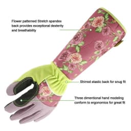 Elbow Protective Thorn Proof Ladies Garden Gauntlet with Long Sleeves Long Gardening Gloves for Women