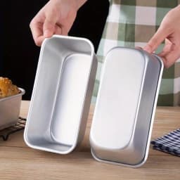 Aluminum Alloy Brioche Loaf Pans, 2pc Non-Stick Bakeware Set, Rectangle Bread & Toast Making Tool, Oven Safe, Ideal for Housewar