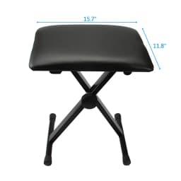 X-Style Keyboard Bench Electronic Piano Stool Height Adjustable Foldable With Anti-Slip Rubber Soft and comfortable, Black
