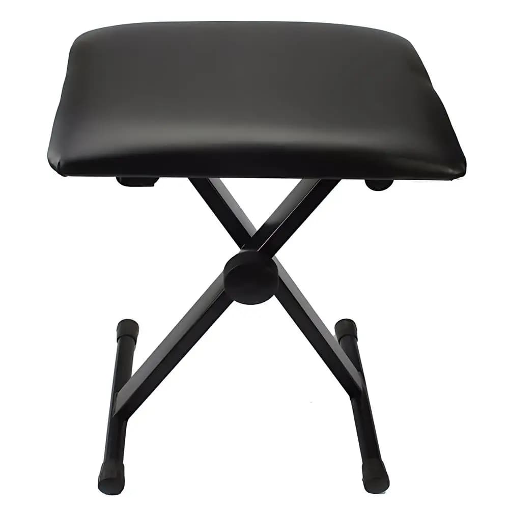 X-Style Keyboard Bench Electronic Piano Stool Height Adjustable Foldable With Anti-Slip Rubber Soft and comfortable, Black