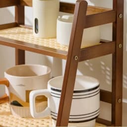 2 Layer Bamboo Storage Rack for Kitchen Spice Caddy Shelf Desktop Cabinet Organizer Wooden Display Rack Coffee Bar Counter Shelf