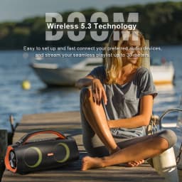 DOSS Portable Bluetooth Speaker Powerful 100W Stereo Sound Bass Subwoofer Sound Box TWS IPX6 Waterproof Outdoor Wireless Speaker