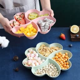 4 칸 전채 서빙 접시, 음식 보관 트레이, 스낵 서빙 접시