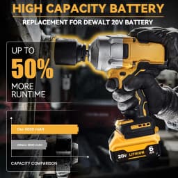 Vanon 2 Pack 18V DCB182 6.0Ah Lithium Ion Battery DCB14-XJ DCB20 DCB207 DCB208 Replace for DeWalt Battery pin UK Warehouse