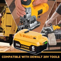 Vanon 2 Pack 18V DCB182 6.0Ah Lithium Ion Battery DCB14-XJ DCB20 DCB207 DCB208 Replace for DeWalt Battery pin UK Warehouse