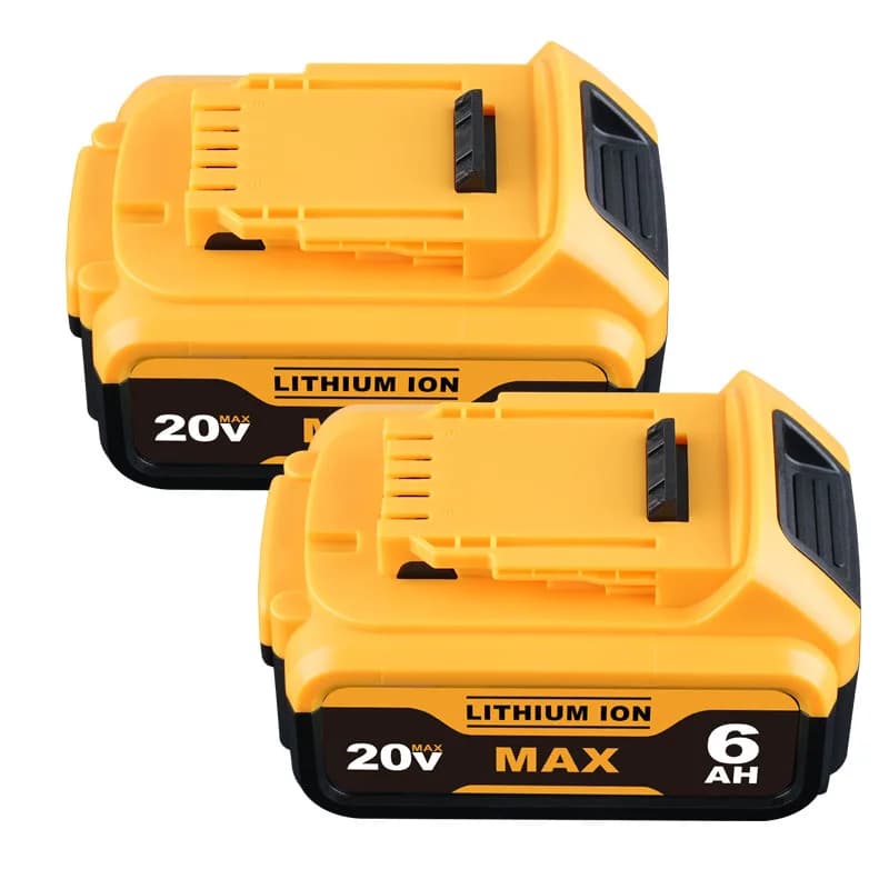 Vanon 2 Pack 18V DCB182 6.0Ah Lithium Ion Battery DCB14-XJ DCB20 DCB207 DCB208 Replace for DeWalt Battery pin UK Warehouse