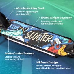 Kick Scooter for Teens & Adults, 200mm Big Wheels Foldable Scooter, Teens & Adult Scooters with LED Light-Up Deck