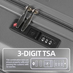 Luggage Sets Suitcase Carry On Hand Cabin ABS Hard Shell 4 Double Spinning Wheels TSA Lock- 3 Piece Set (21"24"28")
