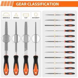 DayPlus 17Pcs Metal File Set, Professional Files Tools, Premium Metal Files with Suitcase,Perfect for Wood, Metal & DIY Project