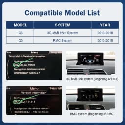 12.3 Inch Touch Screen Multimedia Display for Audi Q3 2013-2018 with Airplay Miracast Wireless Carplay And Android Auto