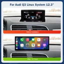 12.3 Inch Touch Screen Multimedia Display for Audi Q3 2013-2018 with Airplay Miracast Wireless Carplay And Android Auto