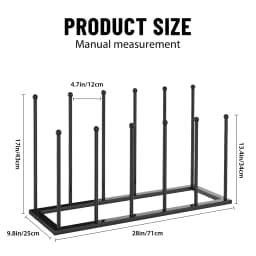 Shoe Rack Boot Storage Free Standing, 71x25x43cm Pirate Boots Stand 6 Pair Wellington Boot Holder, for Indoor/Outdoor Use