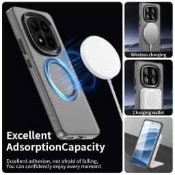 Magnetic Wireless Charging Case For Redmi Note 14 Pro 5G Note 14 Pro+ Plus Cover Candy Colors Transparent Back Shell Coque