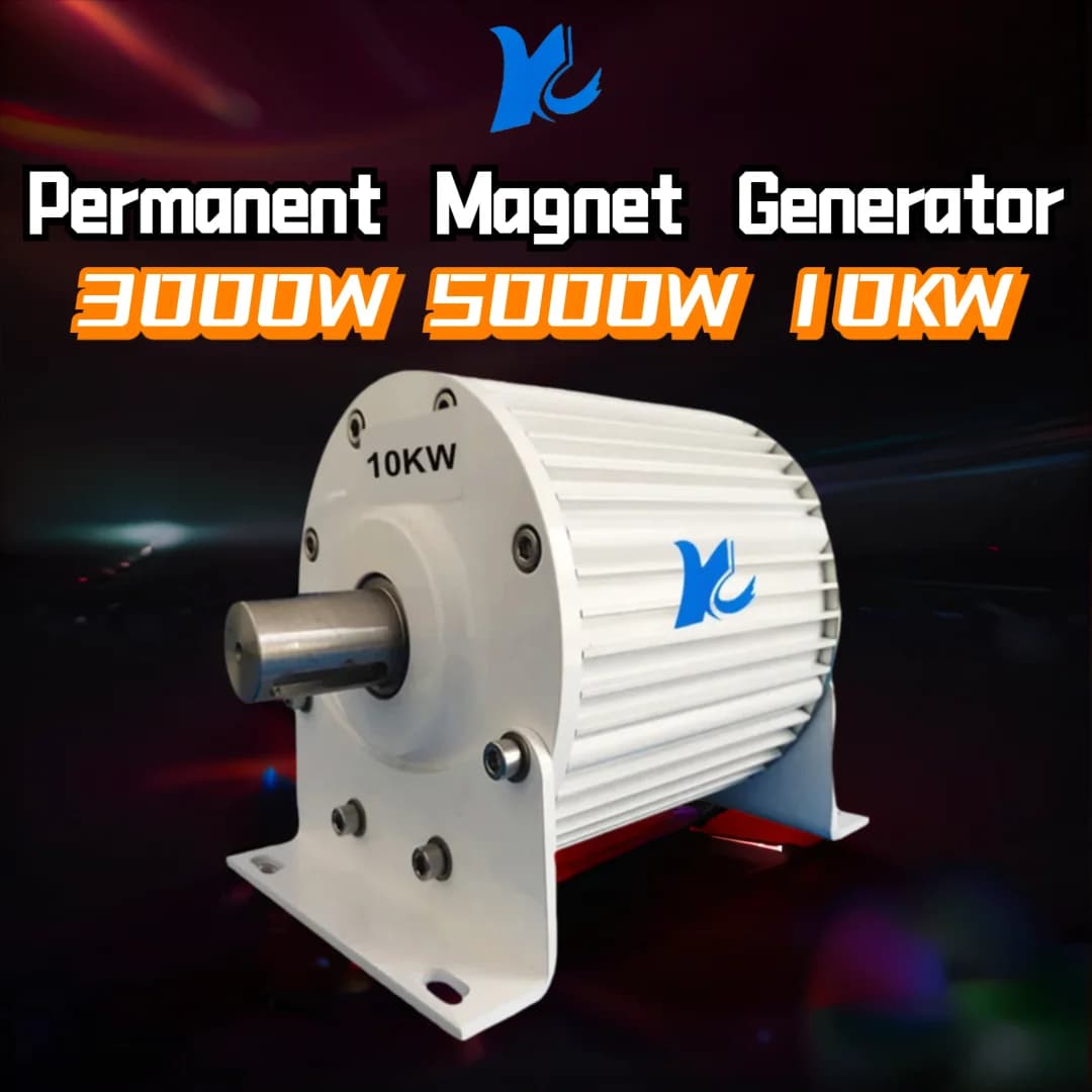 Europe Warehouse Home Use Permanent Magnet Generator 3000W 5KW 10KW 220V 380V Dynamo With Base Alternator for Wind Water Turbine