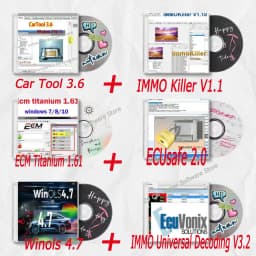 2025 NEW ECUsafe 2.0 Car Tool Clear Airbag Immo off IMMO Killer V1.1 IMMO Universal Decoding V3.2 Winols 4.7 ECM Titanium 1.61