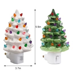 Santa Claus Atmosphere Night Light Resin Made 7 Watts Power Bright White Light Christmas Tree Night green