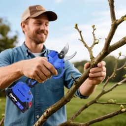 21V Electric Secateurs Cordless Pruning Shears Battery Powered with 2Pack 1.5AH Lithium Battery,for Pruning Trees and Shrubs