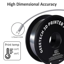 GEEETECH 5 rolls 3D Silk PLA Filament 1Kg/roll 1.75mm Spool Wire Christmas Gift Toy Filament For For 3D Printer Material