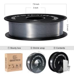 GEEETECH 5 rolls 3D Silk PLA Filament 1Kg/roll 1.75mm Spool Wire Christmas Gift Toy Filament For For 3D Printer Material