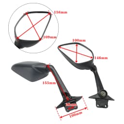 Artudatech Mirror Set Left & Right For Yamaha XP 530 T-Max 530 SX DX 2017 2018 2019