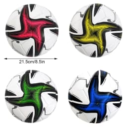 Machine Stitched Soccer Ball For Exceptional Air Retention Rubber Bladder Gives Exceptional Air yellow