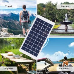 10W 5V USB Battery Charger Solar Panel Waterproof 900MA Solar Panel Charger Output Lightweight Scratchproof for Phone Power Bank