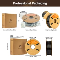 ERYONE 3KG PETG High-Speed Transparent Series 3D Filament, Multicolor Available, Max Print Speed 500mm/s, 1KG/Spool