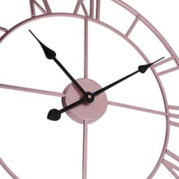 Voltsify 60CM Metal Round Wall Clock with , Rose Gold
