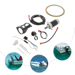 12V Electric Starter Conversion Kit for Suzuki 2-Stroke 40HP Outboard Motor, Black