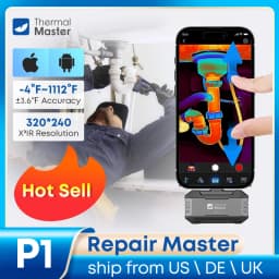 P1 Thermal Imaging Camera 320*240 X³IR Resolution 1112℉ iPhone and Android Phone 25Hz Water Leakage Inspection Thermal Master
