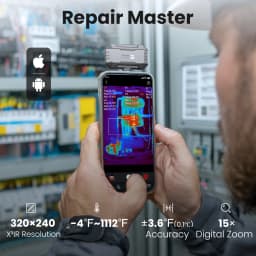 P1 Thermal Imaging Camera 320*240 X³IR Resolution 1112℉ iPhone and Android Phone 25Hz Water Leakage Inspection Thermal Master