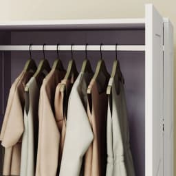 HOMCOM Wardrobe for Bedroom, Double Wardrobe with Hanging Rail, White