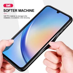 Non-Slip Case For Samsung Galaxy A56 A36 A26 A16 A15 A25 A35 A55 A05 A34 A54 5G Cover Built-in Car Holder Magnetic Fundas Coque