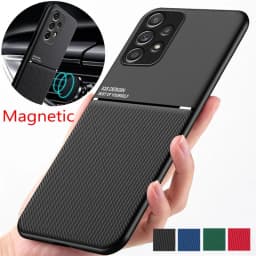 Non-Slip Case For Samsung Galaxy A56 A36 A26 A16 A15 A25 A35 A55 A05 A34 A54 5G Cover Built-in Car Holder Magnetic Fundas Coque