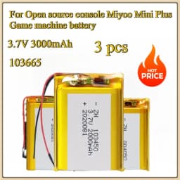 For Open Source Console Miyoo Mini Plus Game Machine Battery Lithium Polymer Battery 103665 3.7V 3000mAh