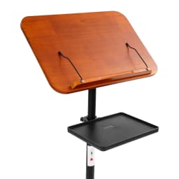 Book Stand Speech Stands Adjustable Laptop Stand Floor-standing Reading Stand Menu Rack with Tray 22*16.5*1cm Wood