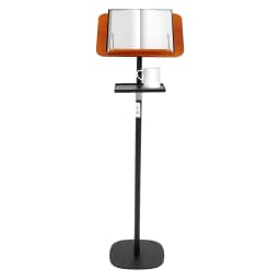 Book Stand Speech Stands Adjustable Laptop Stand Floor-standing Reading Stand Menu Rack with Tray 22*16.5*1cm Wood