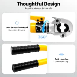 8 Tons Hydraulic Pipe Pressure Pliers, Tube Crimping Tool, TH Type Pipes Crimper, Dies 16, 20, 25, 32 mm for Aluminum-plastic
